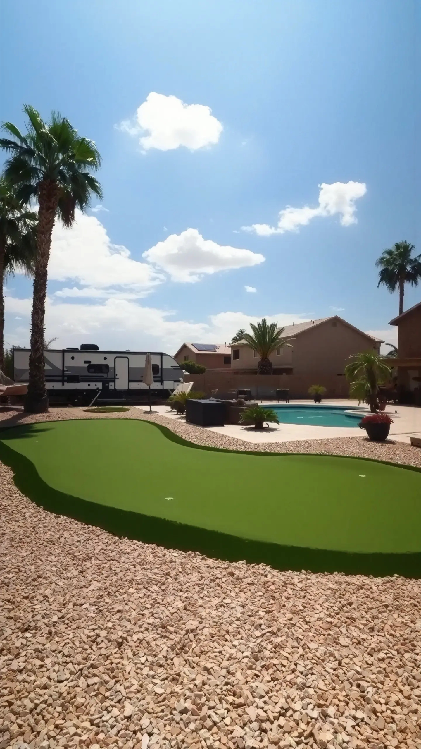 Backyard hardscaping project by Country View Hardscapes in Arizona