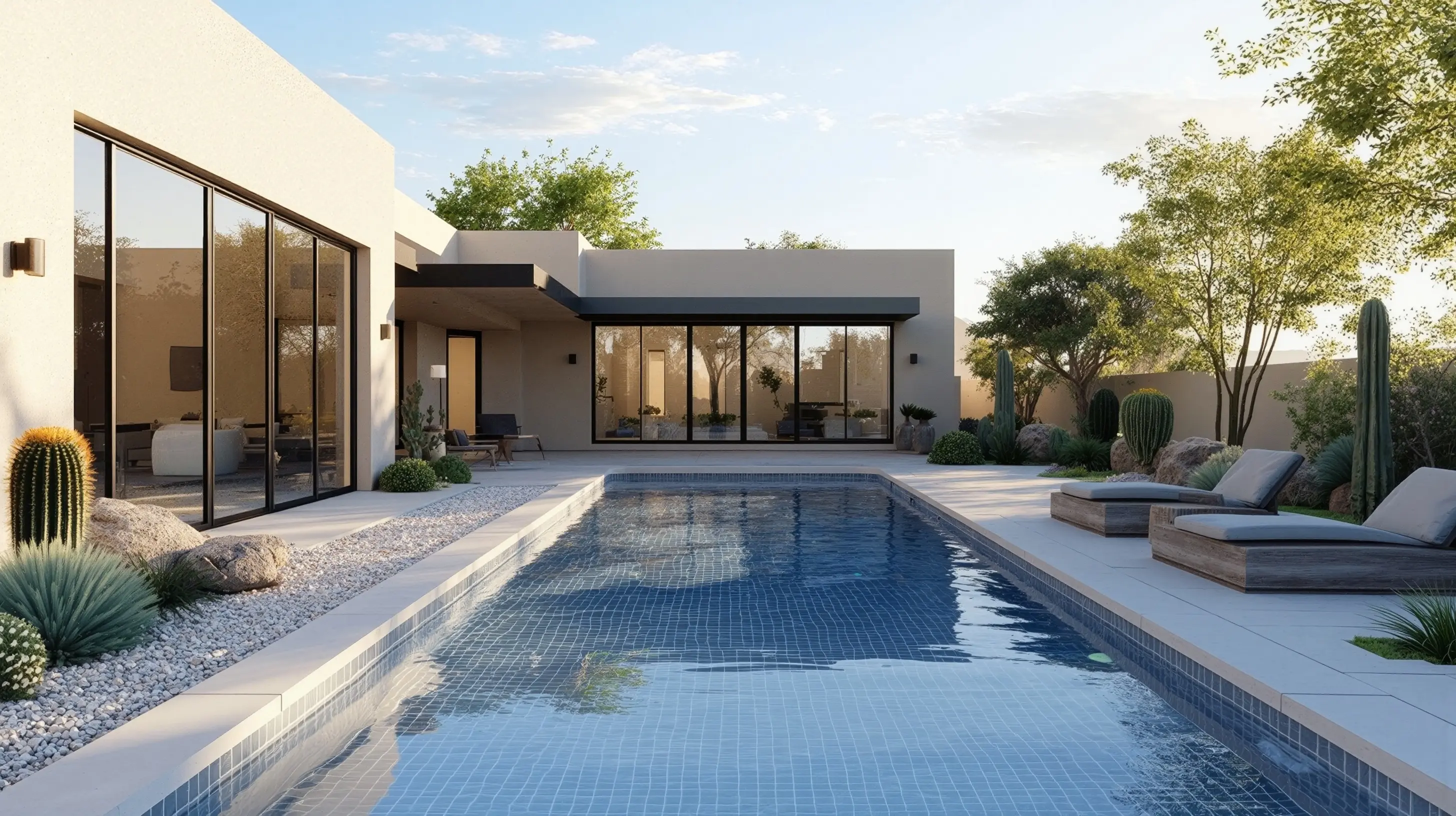 Backyard hardscaping project by Country View Hardscapes in Arizona